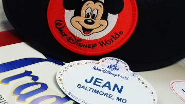 Jean's disney name tag and Mickey ears Jean's disney name tag and Mickey ears