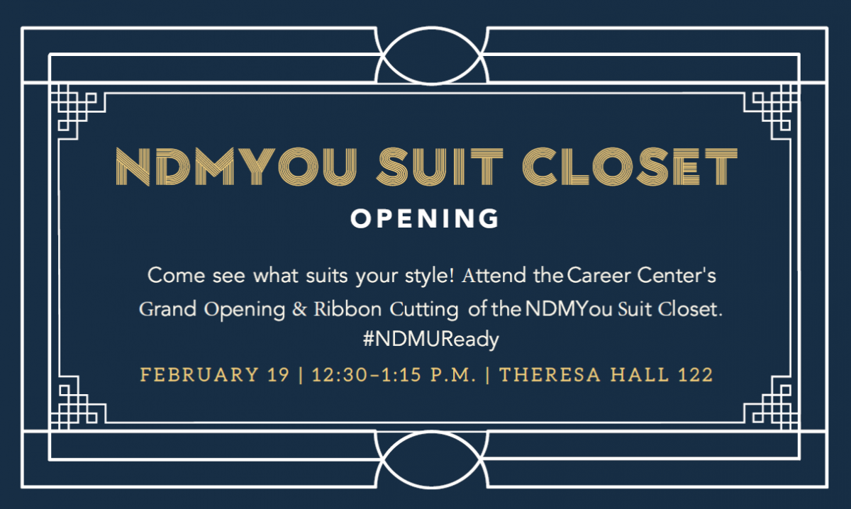 NDMYou Suit Closet is opening on February 19 at 12:30 p.m.