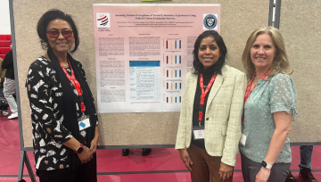 Faculty at STEM event