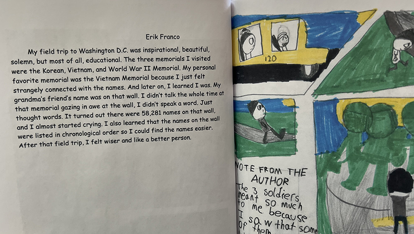 A published book from a student