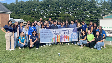 Pharmacy volunteers at the health fair