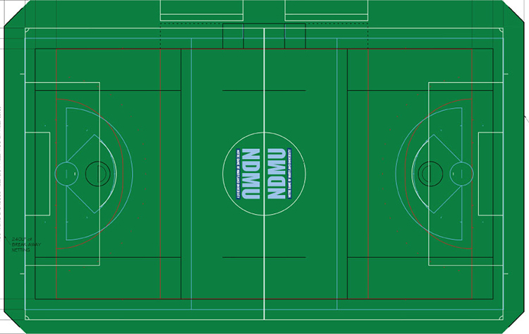 A sketch of the new turf field