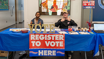 Voter registration table