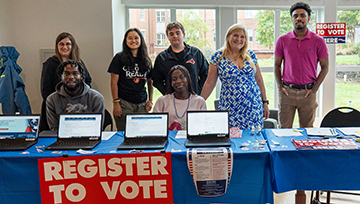 Voter registration table