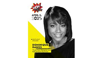 Dominique Dawes headshot listed as Spotlight Speaker