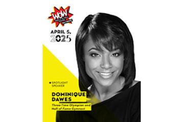 Dominique Dawes headshot listed as Spotlight Speaker