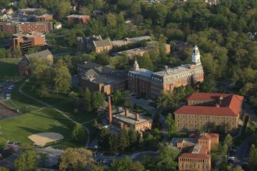 Aerial shot of the campus