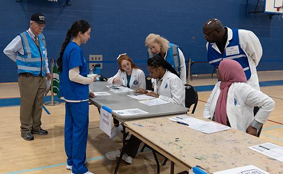 Students during October's POD Exercise