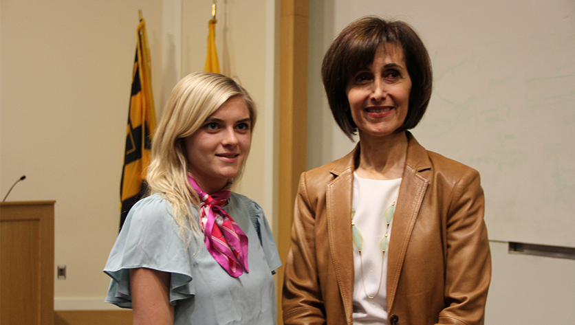 Emily Przyborowski poses with Ambassador Extraordinary and Plenipotentiary of the Hashemite Kingdom of Jordan to the United States of America, Dina Kawar Emily Przyborowski poses with Ambassador Extraordinary and Plenipotentiary of the Hashemite Kingdom of Jordan to the United States of America, Dina Kawar