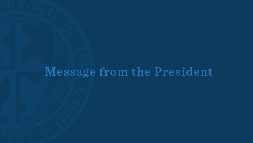 message from president banner