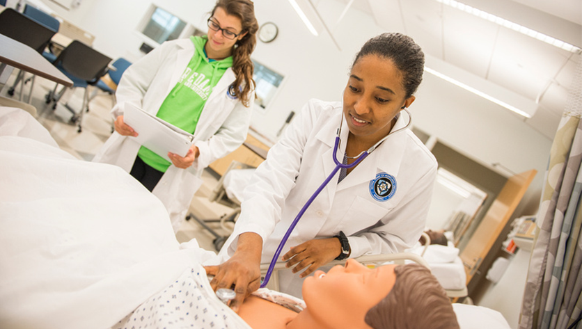 Nursing Students in Sim Lab Nursing Students in Sim Lab