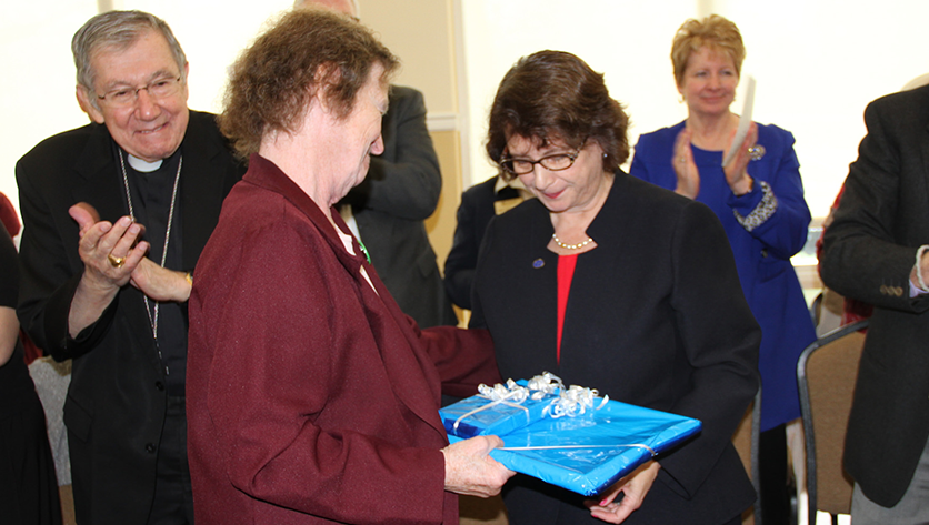 NDMU President Marylou Yam Receives Mission and Ministry Award from SSNDs