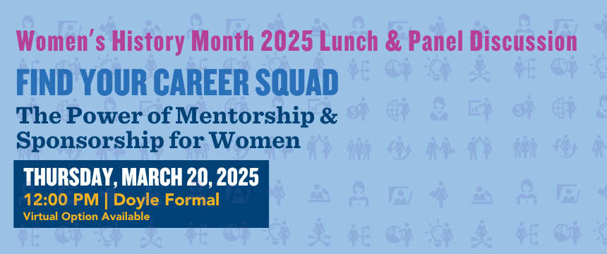 Women's History Month Lunch & Panel Discussion Header Graphic
