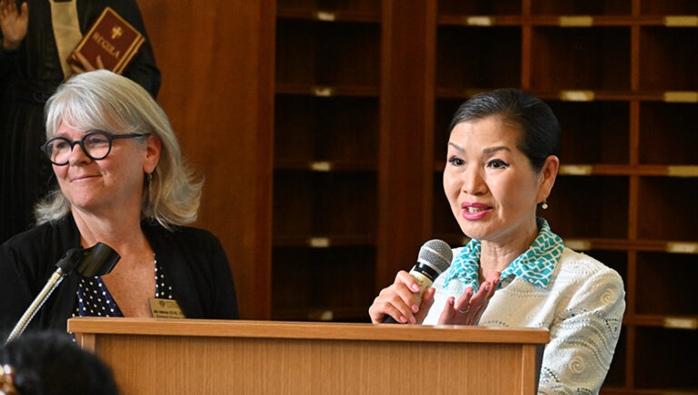 Maryland First Lady Yumi Hogan Visits Art Therapy Thesis Presentation