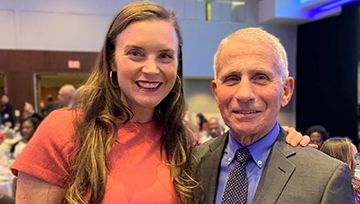 Molly Dunn and Anthony Fauci