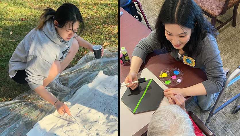 Art Therapy Department Welcomes Two Study Abroad Students from South Korea