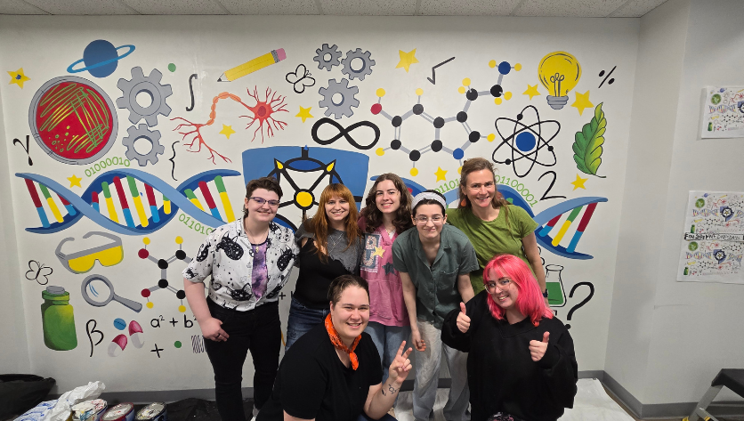 Mural Project in Science Building Creates Community Among Students, Faculty